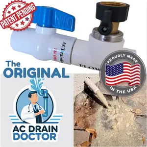 AC Drain Doctor - The Original AC Drain Line Cleaning Tool - No More Clogs - Installs in Minutes - Permanent Solution - Made in USA