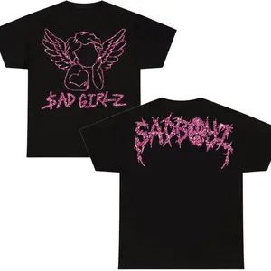 Junior H Sad Girlz Pink T-shirt Print Unisex Sad Boyz Merch, Gift For Fan, For Everyone, Fashion Cotton, Full Colors, Full Sizes, For Men, For Women