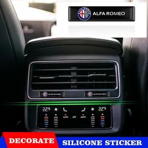 Car Interior Decal Steering Wheel Emblem Car Sticker Anti-Scratch Decoration for Alfa Romeo Giulia Stelvio Mito Giulietta Tonale Alfa 4C Models