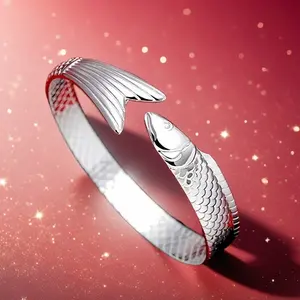 Foot Silver s999 bangle Sterling Silver bangle Ladies Open bangle can adjust the size freely send Mom send girlfriend birthday holiday gift Silver weight 23 g /0.81 oz