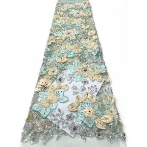 Beaded Exquisite Lace Sunflower Blue