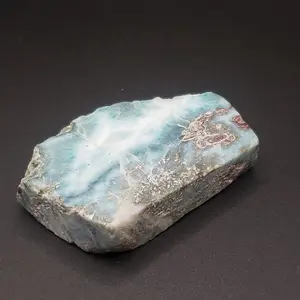 Larimar Lapidary Stone 2 x 1.5 inches Raw Natural 59 grams Dominican Republic LAR60B