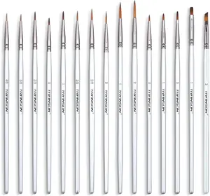 Transon Fine Detail Paint Brush Set for Miniature Models Craft Painting Body Painting with Acrylic Gouache Watercolor Tempera and Oil Paint