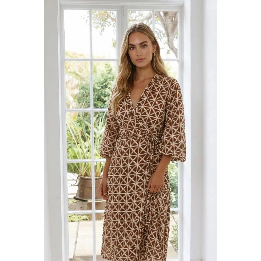 African Print Kimono Robe