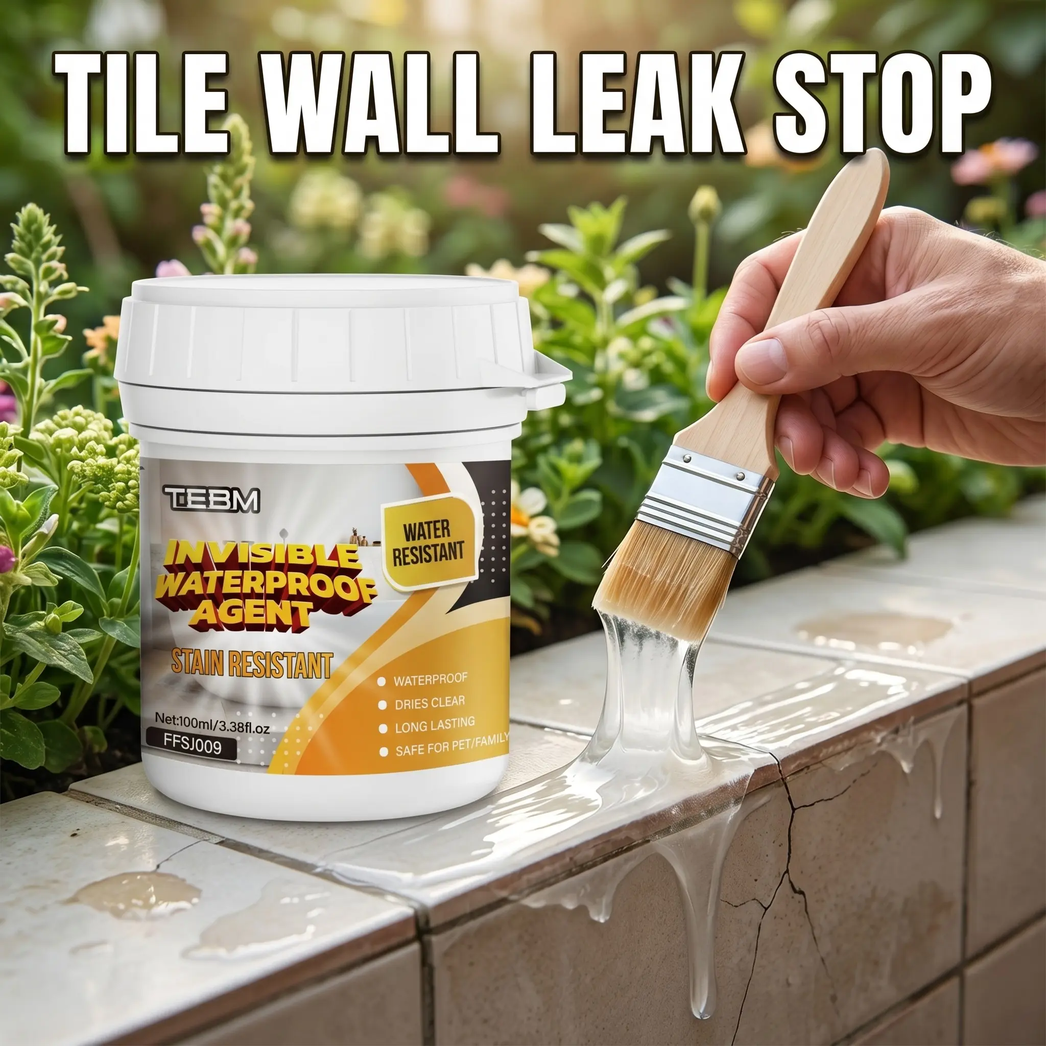 Invisible Waterproof Sealant, Leak-Proof Coating Adhesive, Fast-Drying Durable Barrier,suitable for basement and foundation waterproofing, toilet base sealing