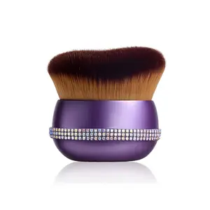Self Tanner Brush, Body Makeup Brush for Smooth Flawless Makeup, Synthetic Kabuki Foundation Makeup Brush for Face & Body, Full Coverage Tanning Blend Applicator for Self Tanner, Bronzer & Lotion Tan Mousse, Washable(Purple)