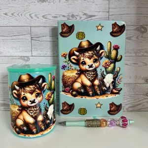 Live Claim Only 17oz Glass Mug with Notebook and Pen Set