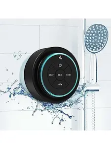 P-ADE03    Upgraded, Pro Shower Speaker, Certified IPX7 Waterproof Bluetooth Speaker with Suction Cup, Hook Clip, Built-in Mic, Crystal Sound&Rich Bass, up to 12H Playtime, Ideal Gifts - SoundAngel Mate