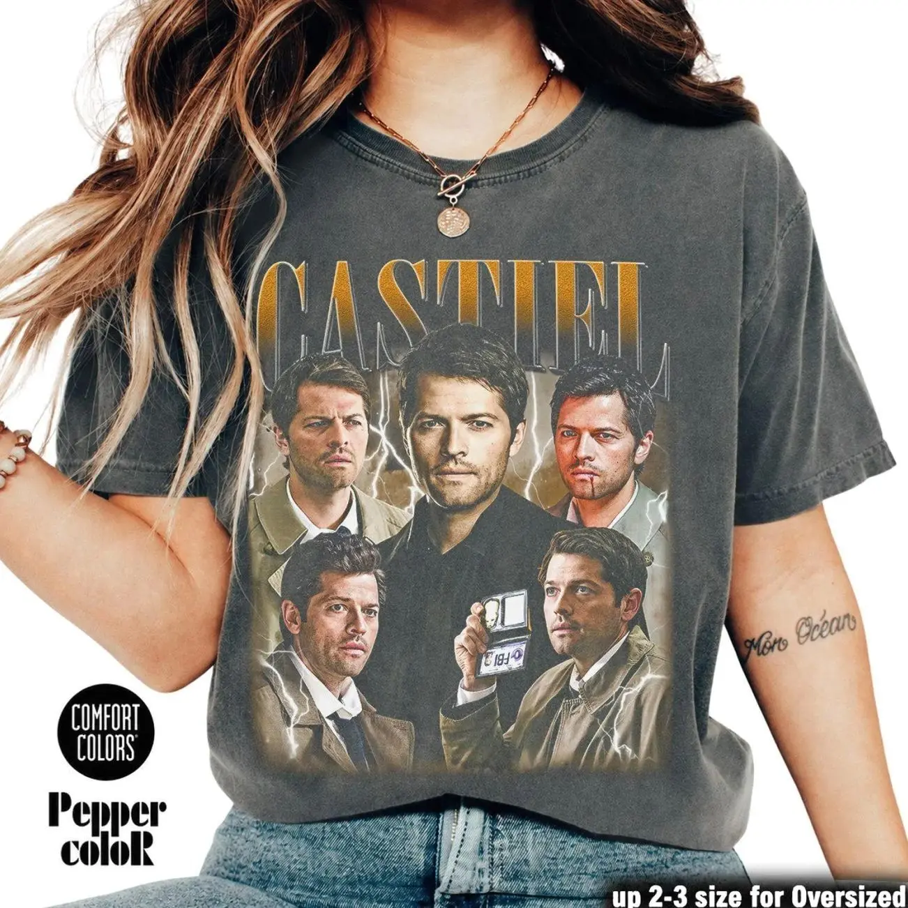 Castiel TV Show Your Tee Celebrity Inspired T-Shirt,TV Actor Fan Gift,Handmade Fan Art Shirt FD