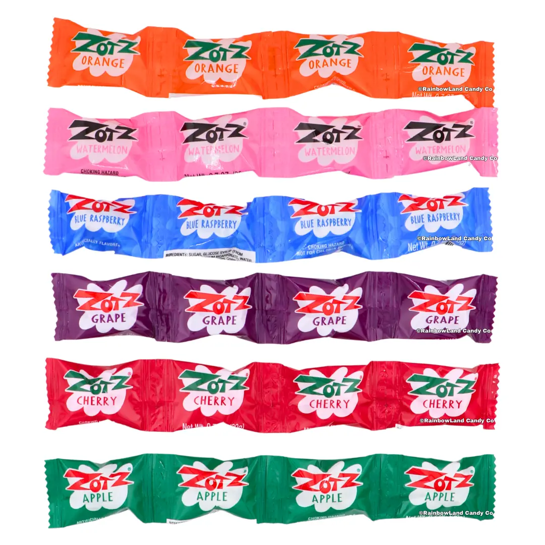 Zotz Strip | Hard Candy with Fizzy Powder Center | Choose Your Flavor (one strip)