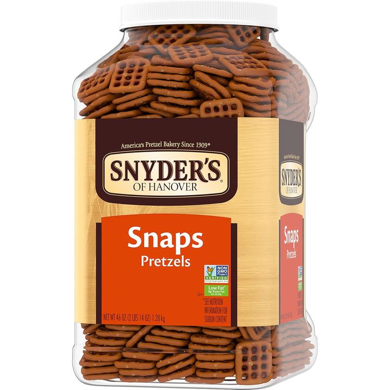 Snyder's of Hanover Pretzel Snaps, 46 Oz Canister, Snacks