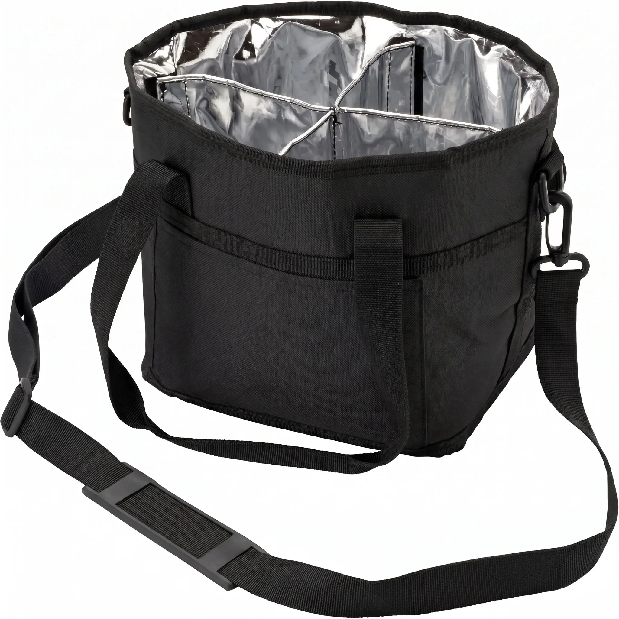 Family Size 4-Compartment Water Bag - Insulated Leak-Proof Drink Holder for Multiple Cups, Outdoor Camping Handheld Beverage Storage Pack, Car Cup Organizer, Insulation, Rectangular