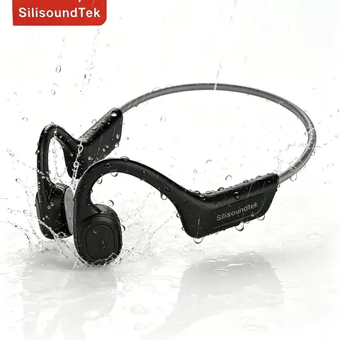 SST S800C Wireless Bone Conductor Bluetooth Headphone - Open-Ear Audio Device, IPX7 Waterproof, BT 5.3, Titanium Ring, 10 Hours Battery Life, No-Tangle Multi-Platform Compatibility, Stay Alert for Running, Cycling