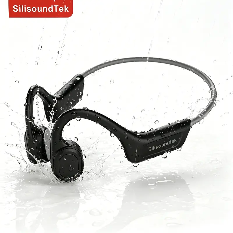 SST S800C Wireless Bone Conductor Bluetooth Headphone - Open-Ear Audio Device, IPX7 Waterproof, BT 5.3, Titanium Ring, 10 Hours Battery Life, No-Tangle Multi-Platform Compatibility, Stay Alert for Running, Cycling