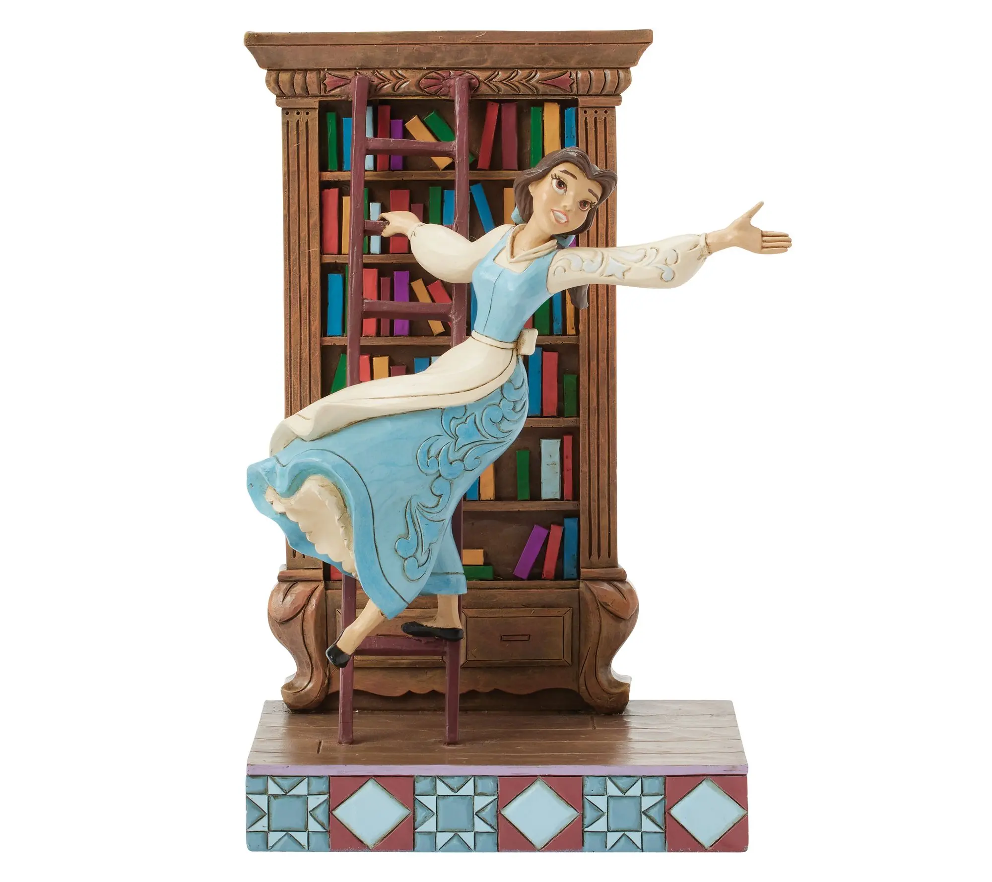 Jim Shore Disney Traditions Belle with Bookshelf 7.6in H Jim Shore Disney Traditions Belle with Bookshelf 7.6in H