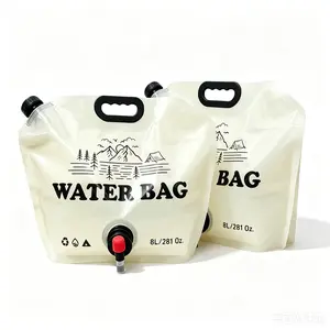 Collapsible Water Storage Bag With Tap, Large Capacity BPA Free Leakproof Portable Water Bladder, Reusable Foldable Water Container For Home Emergency Power Outage, Camping, RV, Fishing, Beach, Travel