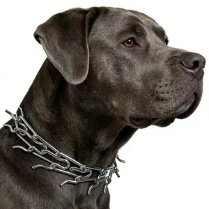 Heavy Duty Adjustable Dog Collar, Anti-bite, Anti-choke, Anti-pull, Quick-release Buckle
