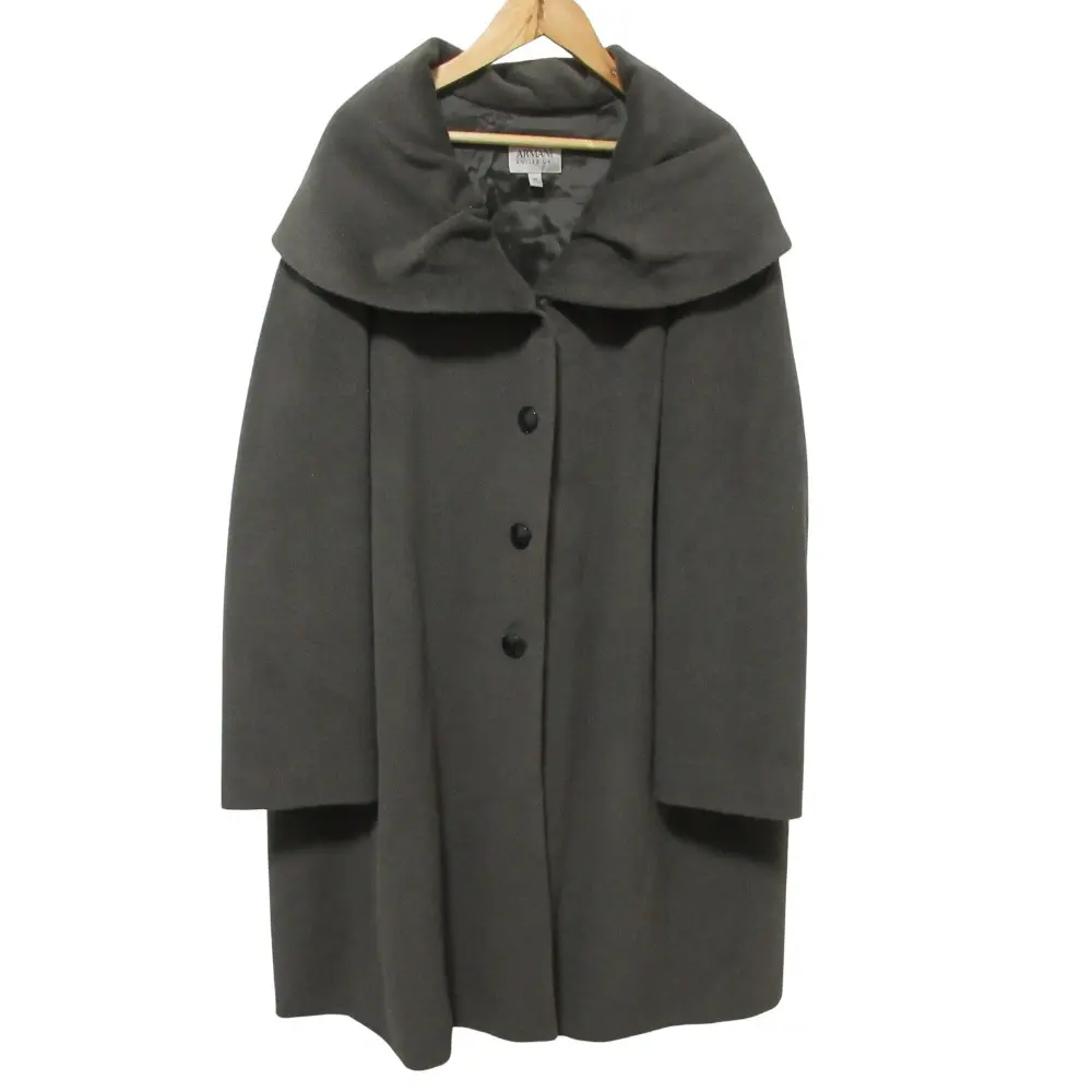 Pre-owned Giorgio Armani Cashmere Small Leather Goods Armani Collezioni Blend Angora Long Coat