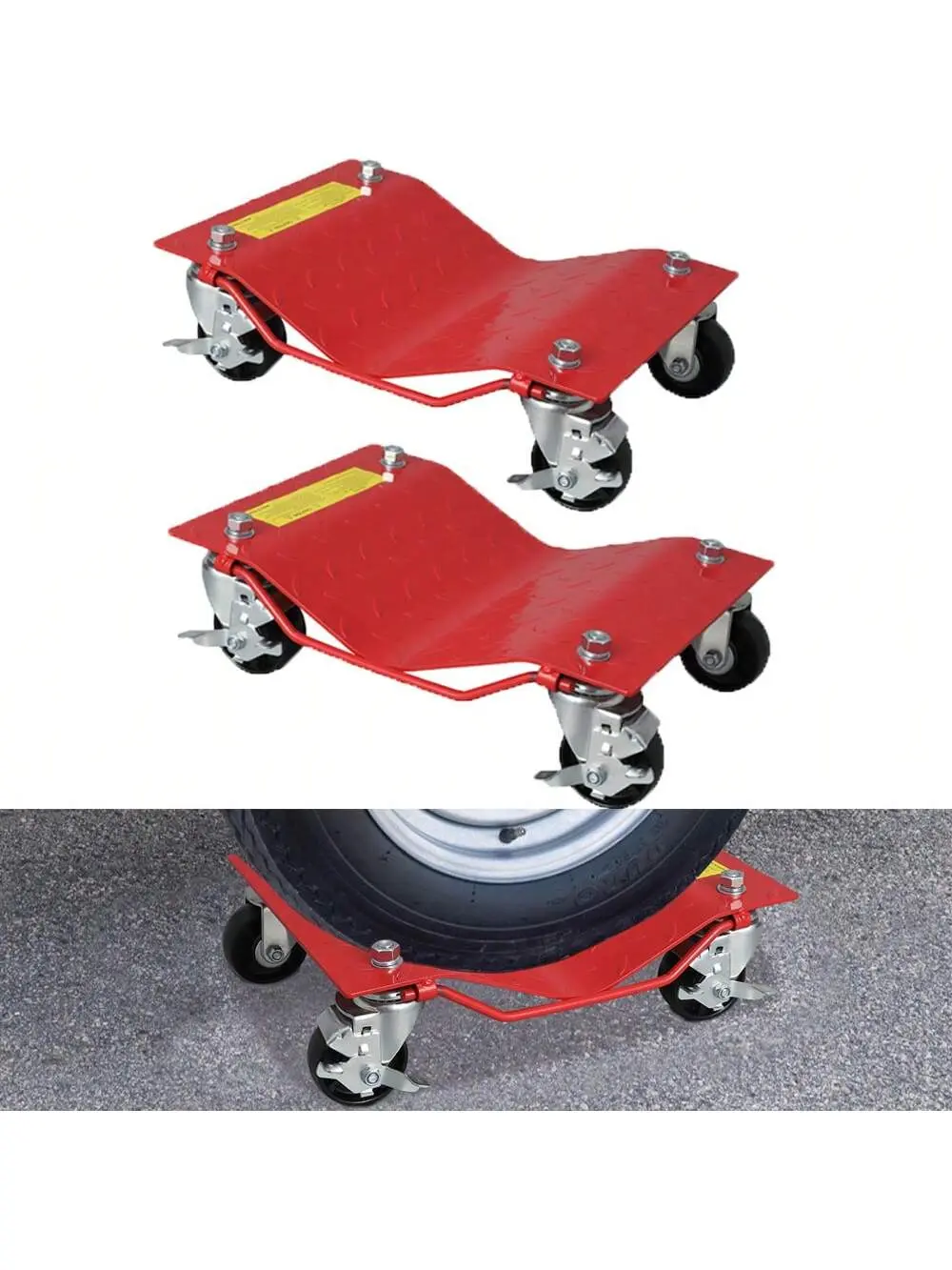 Car Dollies Set Of 2,Car Wheel Dolly For Moving Car,Vehicle Dolly Heavy Duty For Motorcycles,Disabled Units,Trucks,Dirt Bike,Trailers,3000 LB