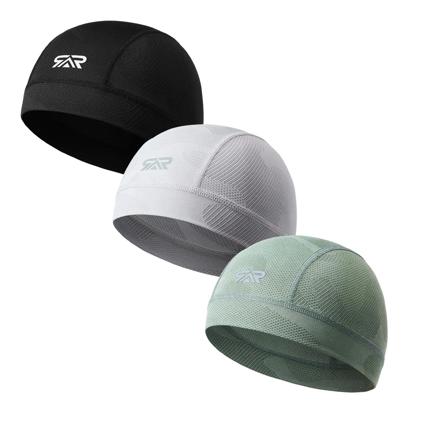 SHINEMEOTH Breathable Mesh Cycling Lightweight Hat, Non-Fade Cationic Helmet Liner, Moisture Wicking Anti-Slip Skull Cap, Multi-Piece Set, Workout Hat, Athletic Hat, Sports Outdoor Hats