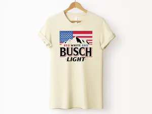 Red White And Busch Light Shirt 4th Of July T-shirt Independence Day Tee Usa Flag Outfit Summer Fourth Of July Clothing July Beer Wear  T-shirt, sweater and Hoodie