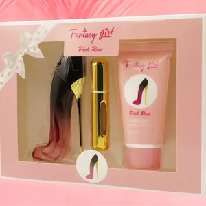 Fantasy Girl Pink Rose Set Includes 3.4 oz Eau de Parfum 0.6 oz Travel Spray & 2.7 oz Perfumed Body Lotion Perfect Gift for Women
