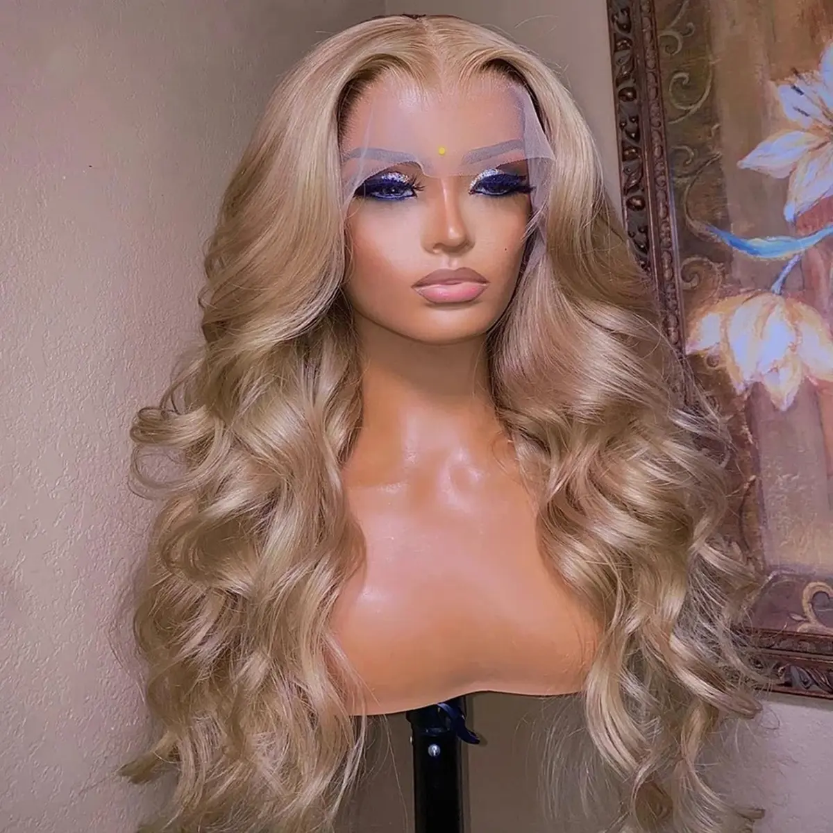 Body Wave Wig Full 200% Density 13X6 Lace Frontal Human Hair Wigs Ash Blonde Colored Beginner Friendly Wig Pre-Plucked With Baby Hair Lace Front Wig Human Hair Wig For Wome, Daily Wear, Minimal Shedding