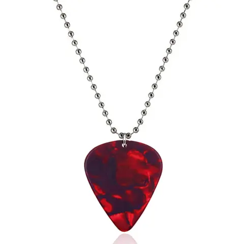 Guitar Pick Design Pendant Necklace, Fashionable Jewelry for Women & Men, Trendy All-match & Exquisite Jewelry for Birthday Gift, Statement Necklace, Trendy Charm Necklaces, Fashion Jewelry Party