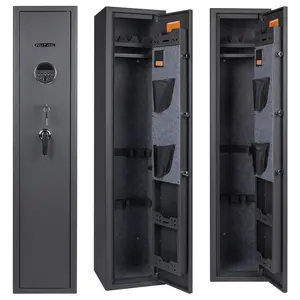 6 Rifle Gun Safe for Home, Biometric & 4-Way Quick Access, Removable Shelf, Alarm & LED Light 6 Rifle Gun Safe for Home, Biometric & 4-Way Quick Access, Removable Shelf, Alarm & LED Light