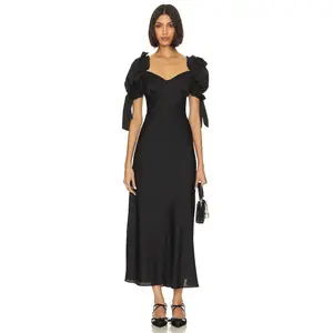 Selkie The Poet's Nightie Dress in Caviar