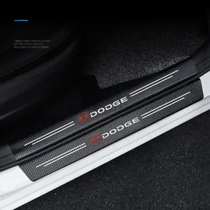Dodge Car Door Sill Protector Sticker, Body Threshold Decoration Decal, Creative Customization Accessory, Unique Welcome Step Decor