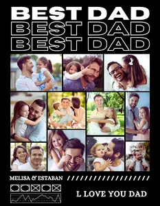 Personalized Best Dad T-shirt, Personalize Your Design on Teee, Dad Photo Shirt, Father's Day T-Shirt