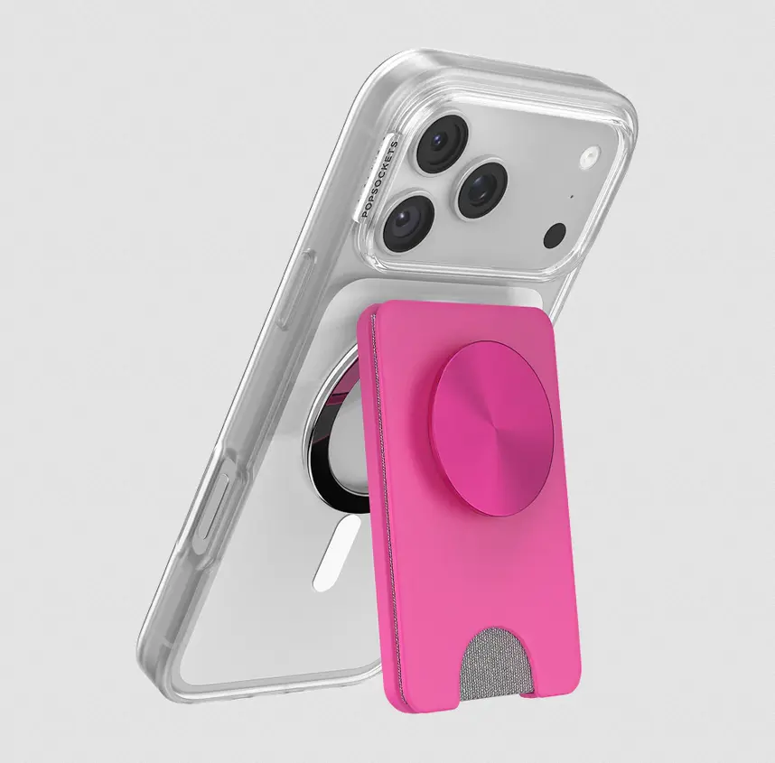 popsockets Fuchsia Radial  MagSafe Kick-Out PopWallet+ & Stand