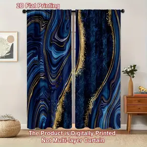 2-Piece Marble Print Door Curtain Set, Home Decoration Curtain, Lightweight Breathable Cartoon Style, Perfect for Cozy Bedrooms, Stylish Offices, Comfortable Living Rooms