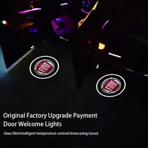 2Pcs Led Car Door logo Welcome Light Auto Emblem Projector Decoration Accessories For FIAT Abarth Pulse Panda Tipo Strada 600 500X Mobi Doblo Fullback Freemont Toro Qubo Fiorino Aegea Punto