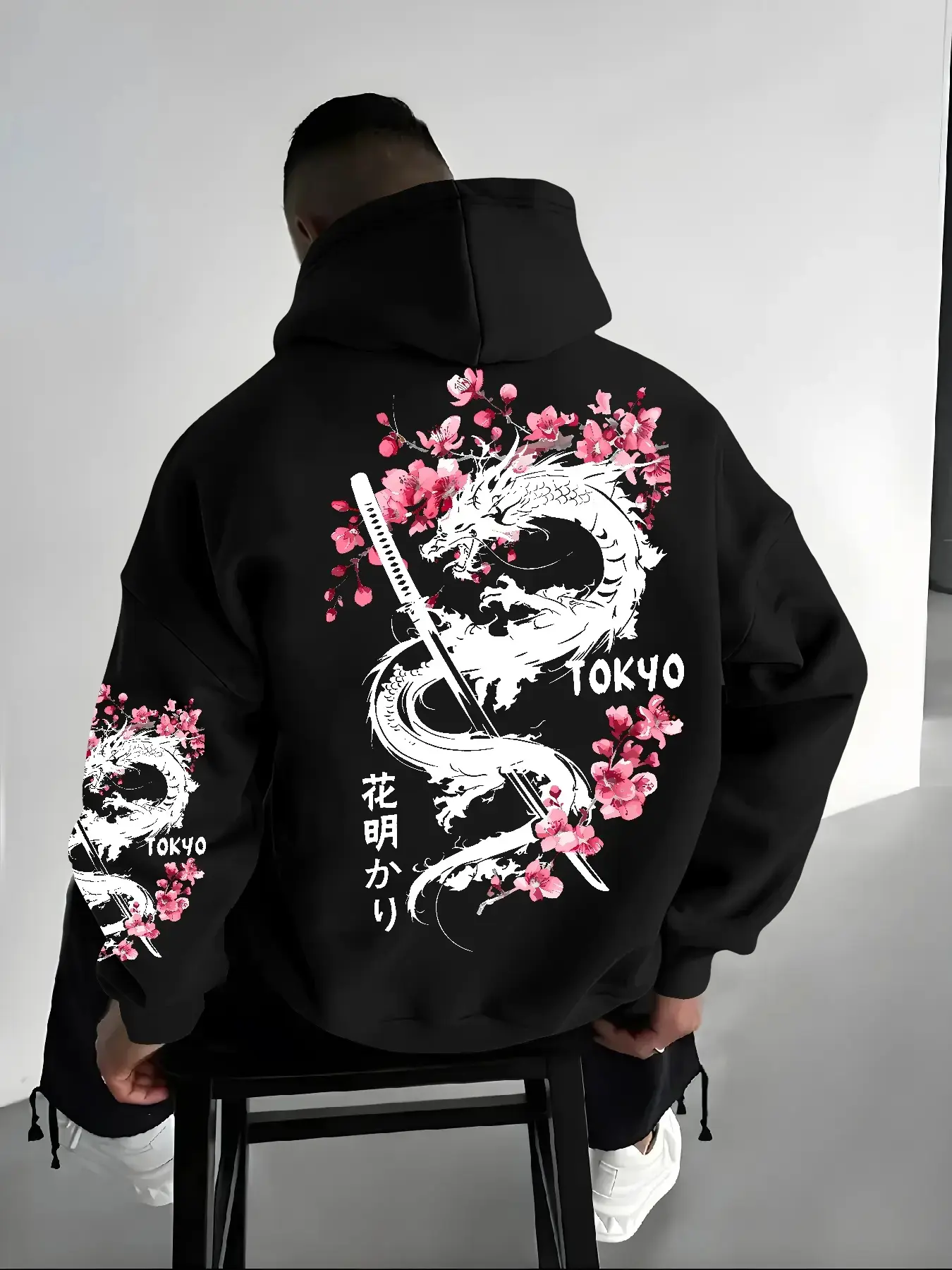 Chinese dragon cream hoodie - TikTok Shop