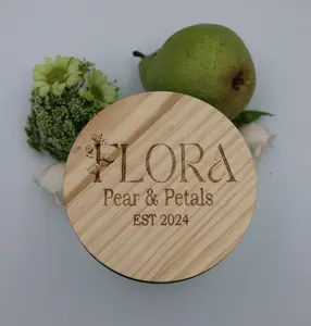 Flora Hand Poured Organic Coconut Wax Candle Pear and Petals - 16oz