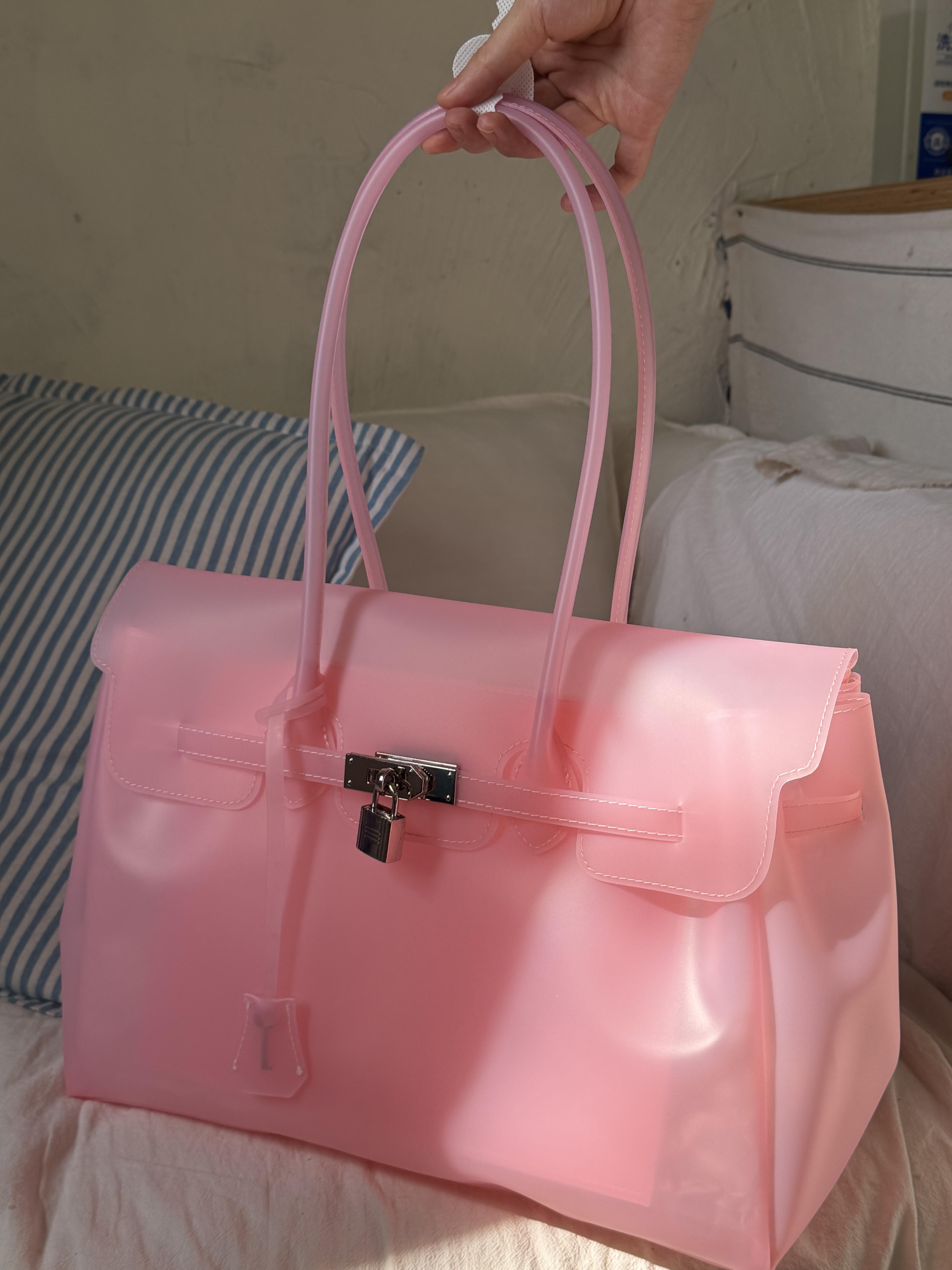 Transparent Jelly Shoulder Bag for Women, Summer TPU Handbag, Beach Tote Purse, Lightweight Crossbody Bag for Vacation & Daily Outfit