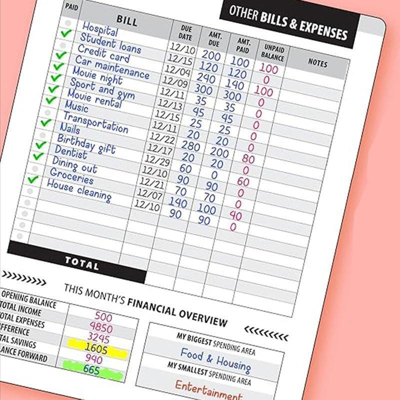 Budget Saving Challenge Accounting Book & Bill Payment Tracker, 48-Month Financial Planner Paperback with 960 Records, Expense Tracking, Bank Account & Debt Payoff Organizer, Family Budget Notebook for Monthly Financial Planning Budget Saving Challenge Accounting Book & Bill Payment Tracker, 48-Month Financial Planner Paperback with 960 Records, Expense Tracking, Bank Account & Debt Payoff Organizer, Family Budget Notebook for Monthly Financial Planning