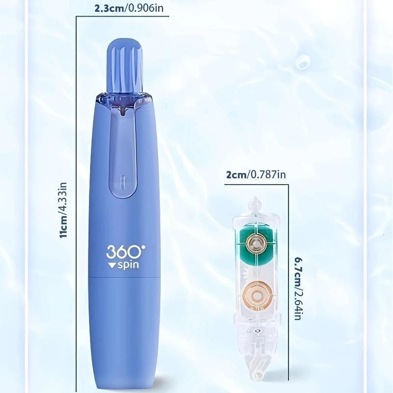 Double-sided tape pen, Greplaceable refills,Glue tape pen, dot-shape glue,4 main bodies + 6 refills, gradient color, perfectfor doing junk journal or school project