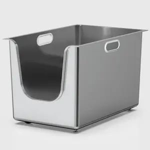 Ptlom High-Sided Cat Litter Box - Front Entry - XL