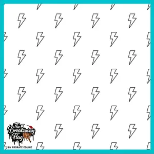 ProRate Equine Breakaway Flag Turquoise Lightning Bolt - Durable Eye-Catching Flags for Riders - Perfect for Practice or Competition Banners