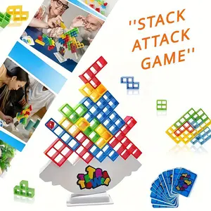Balance Stacking Game Set, Building Block Set, 16/32/48 Pieces, Fun Board Game for Kids & Adults, Family Night Party Toy, Christmas Halloween Gift Idea