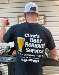 Custom Name Beer T-shirt, Beer Removal Service Tee, Personal Dad Beer Shirt, Dad Gift
