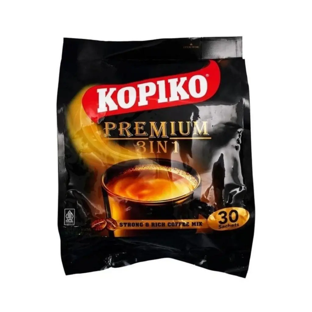 Kopiko Premium 3-in-1 Instant Coffee Blend, 20g x 30 Sachets - Pre-Mixed with Sugar & Creamer, Rich-Flavored Coffee Drink for Everyday Use