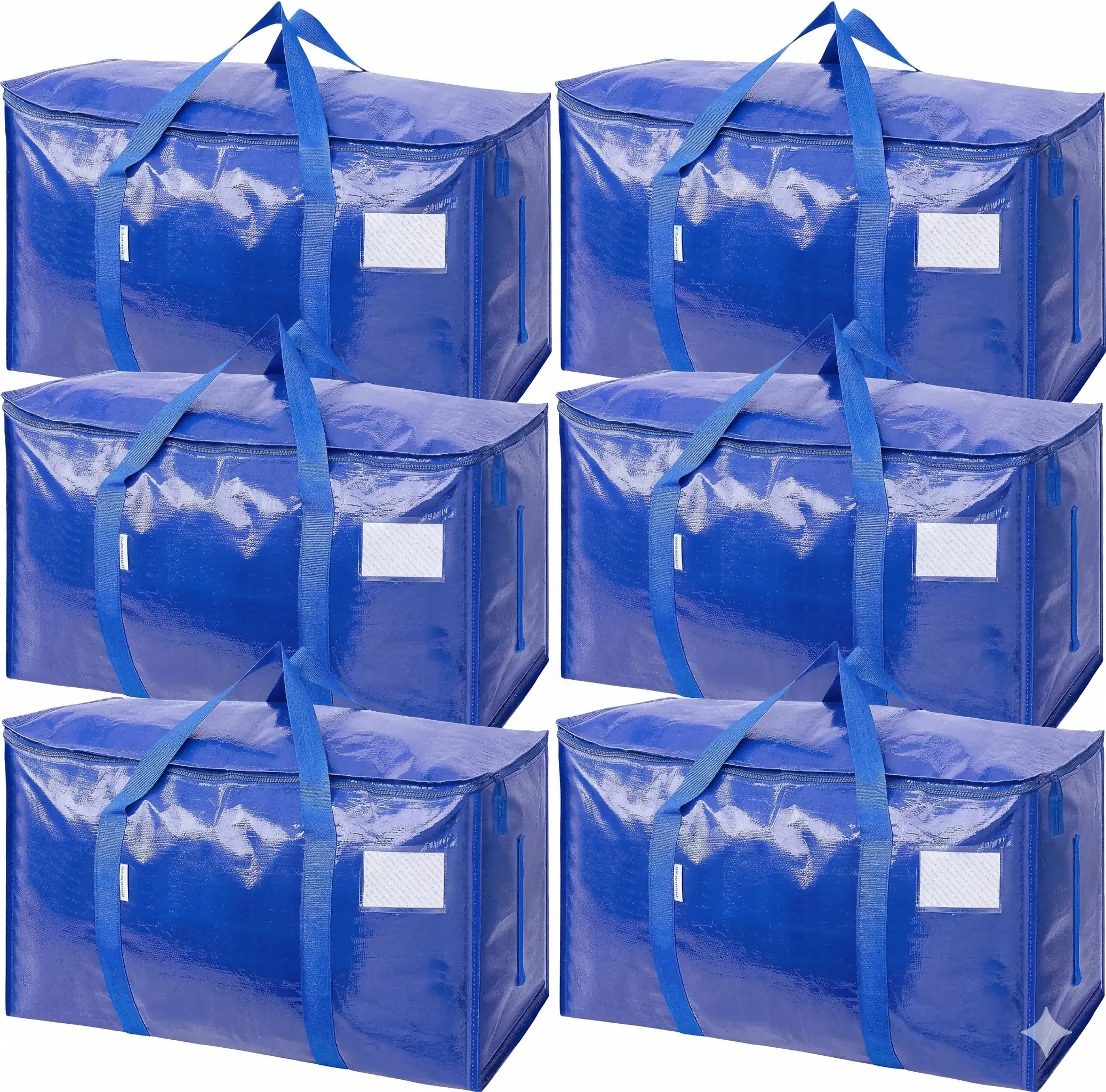 Extra Large Thick Solid Collapsible Fabric Zipper Storage Bags, 25 Gal Water-Resistant Organizer Totes with Zip Top, Reinforced Wrap-Around Handles, Tag Pocket for Moving, Closet Organization, Travel Organizer