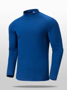 Men's Warm Fleece Half-Zip Long Sleeve Shirt, Quick-Dry Base Layer, Ideal for Hiking & Skiing, Winter Outdoor Warm Top