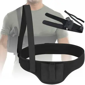 Universal Concealed Carry Shoulder Holster for Both Hands - Adjustable Shoulder Strap, Quick Draw Design Made of Durable Nylon Material Carry Equipment 9MM 380 Glock 17 19 26 43x 1911 vnsh fn reflex holster for concealed carry