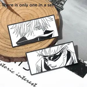 Anime Jujutsu Kaisen Gojo Satoru Line Metal Badge, High-Quality Anime Accessory, Perfect Gift for Fans