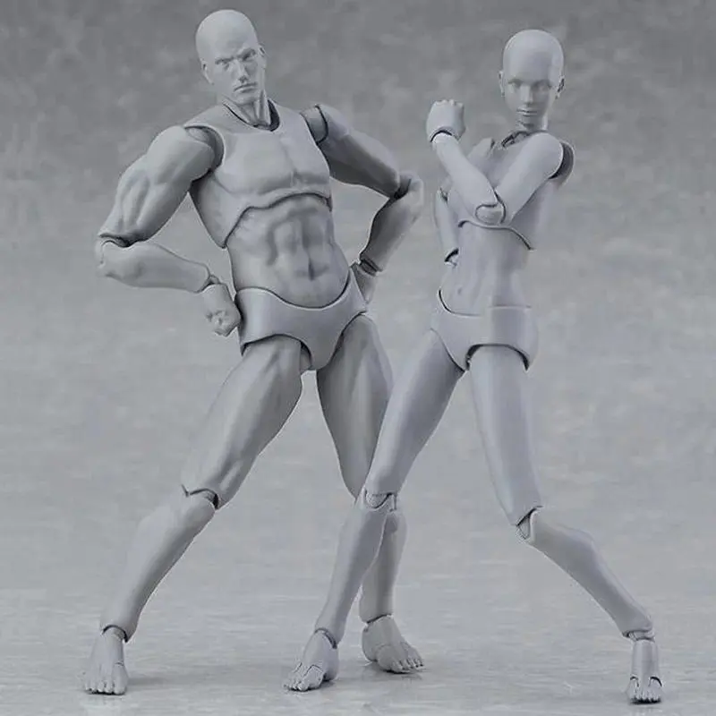 13cm Movable Plastic Male & Female Mannequins - Anime & Manga Collectibles, Artists’ Sketching Tools, Classic Novelty Stress Relief Gifts for 12+ Year-Olds (Toys & Hobbies)